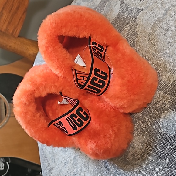 RESERVED JK NWT UGG Plush Fluff Yeah Platform/Slingback Sandles Tangerine Orange - Picture 5 of 12